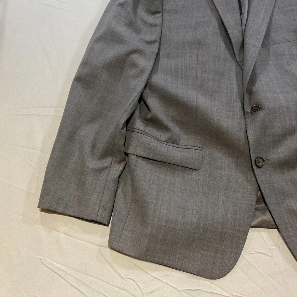 Lauren Ralph Lauren 42S Gray Blazer Sport Coat 2 Button Suit Jacket Mens Short